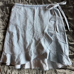 J. Crew Mercantile Asymmetrical Denim Blue Skirt